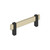 Amerock Hardware - Mulino 3-3/4 inch (96mm) Center-to-Center Pull is finished in Golden Champagne/Matte Black - BP36723BBZMB