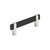 Amerock Hardware - Mulino 3-3/4 inch (96mm) Center-to-Center Pull is finished in Matte Black/Polished Chrome - BP36723MB26