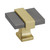 Amerock Hardware - Overton 1-3/8 inch (35mm) Length Knob is finished in Black Chrome/Brushed Gold - BP36680BCRBGL