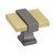 Amerock Hardware - Overton 1-3/8 inch (35mm) Length Knob is finished in Brushed Gold/Black Chrome - BP36680BGLBCR