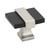 Amerock Hardware - Overton 1-3/8 inch (35mm) Length Knob is finished in Brushed Matte Black/Satin Nickel - BP36680BMBG10