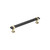 Amerock Hardware - Overton 6-5/16 inch (160mm) Center-to-Center Pull is finished in Brushed Matte Black/Golden Champagne - BP36683BMBBBZ