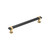 Amerock Hardware - Overton 7-9/16 inch (192mm) Center-to-Center Pull is finished in Brushed Matte Black/Champagne Bronze - BP37081BMBCZ