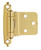 Amerock Hardware - Amerock 3/8 inch (10mm) Inset Hinge is finished in Polished Brass - BPR34283