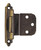 Amerock Hardware - Amerock 3/8 inch (10mm) Inset Hinge is finished in Antique Brass - BPR7628AE