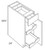 CNC Cabinetry Glencove White Kitchen Cabinet - B21-FH