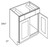CNC Cabinetry Luxor White Bath Cabinet - VSB42 - 5 Panel Drawer