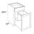 CNC Cabinetry Luxor Smoky Grey Kitchen Cabinet - BWBK15 - 5 Panel Drawer