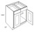 CNC Cabinetry Luxor Espresso Kitchen Cabinet - B42 - 5 Panel Drawer