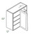 CNC Cabinetry Richmond Plus Sahara Kitchen Cabinet - BLW3642