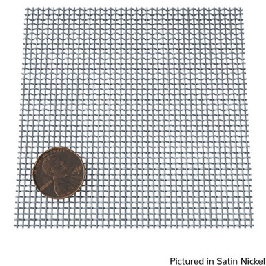 Fine Wire Mesh for Decorative Wire Grilles 20 L x 48 W Satin Nickel