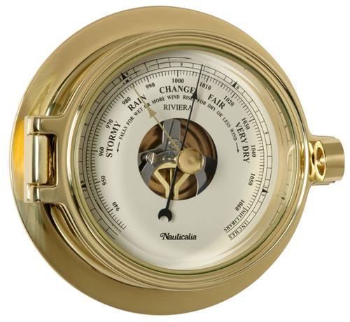 Riviera Barometer Brass