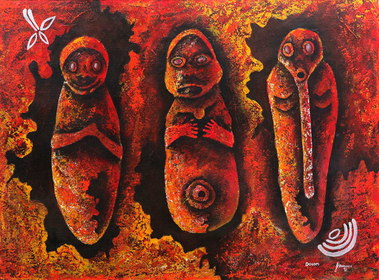 Aboriginal art original by artist J Dorante - MBL1521