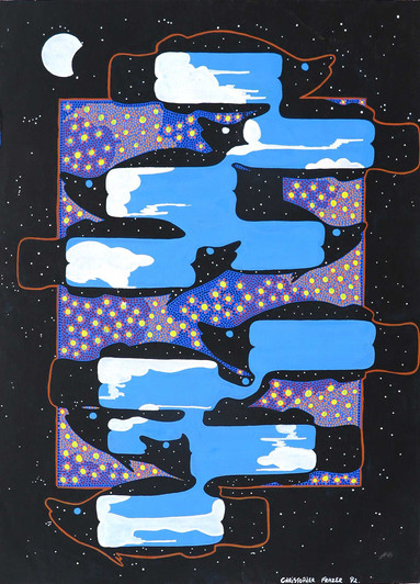 Aboriginal art original by artist Christopher Frazer - MBL1555