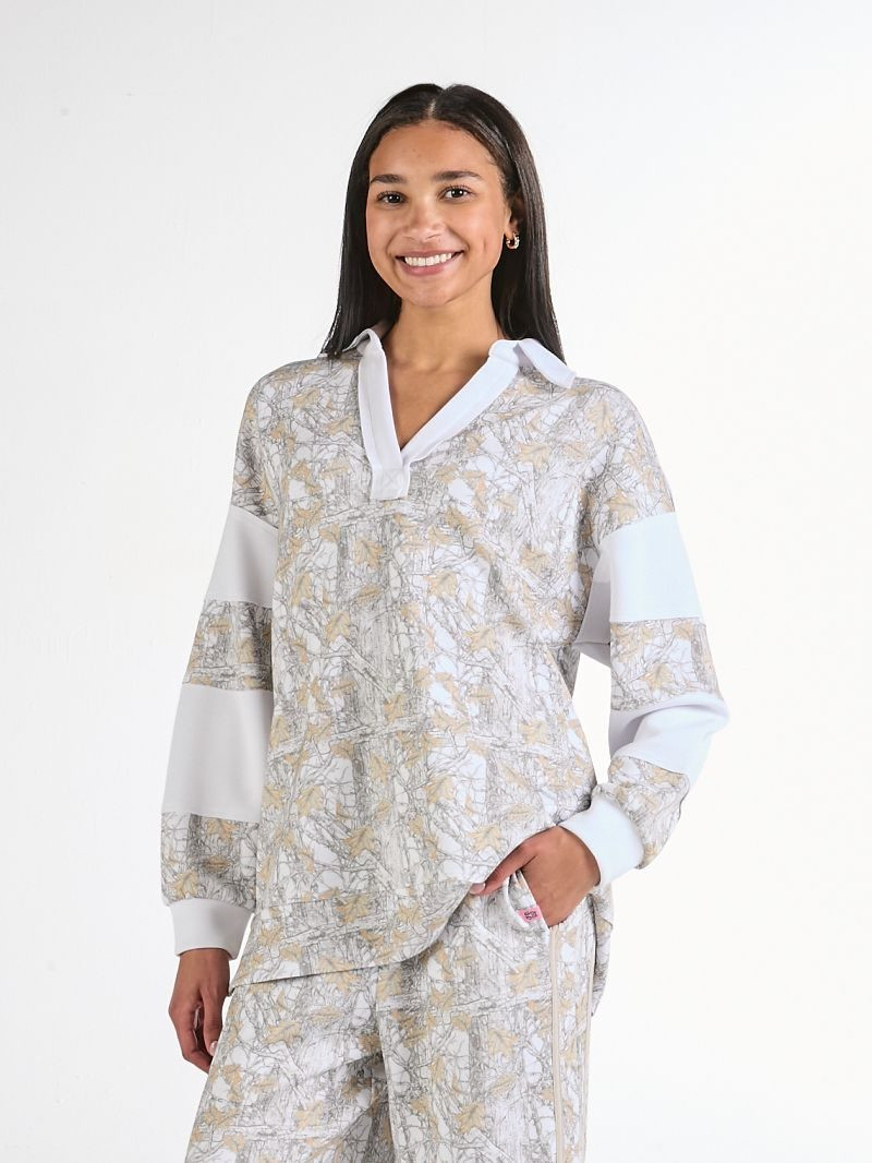 PP-0225-POLO-CNTRST-CAMOWHT-SM - Simply Southern - Wholesale Store