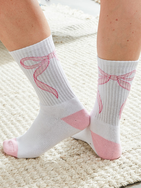 0125-SOCK-CRW-KNIT-BOW