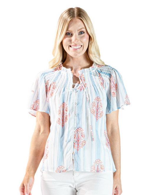 PP-0126-TOP-SHIRD-FLRL-BLUE-SM