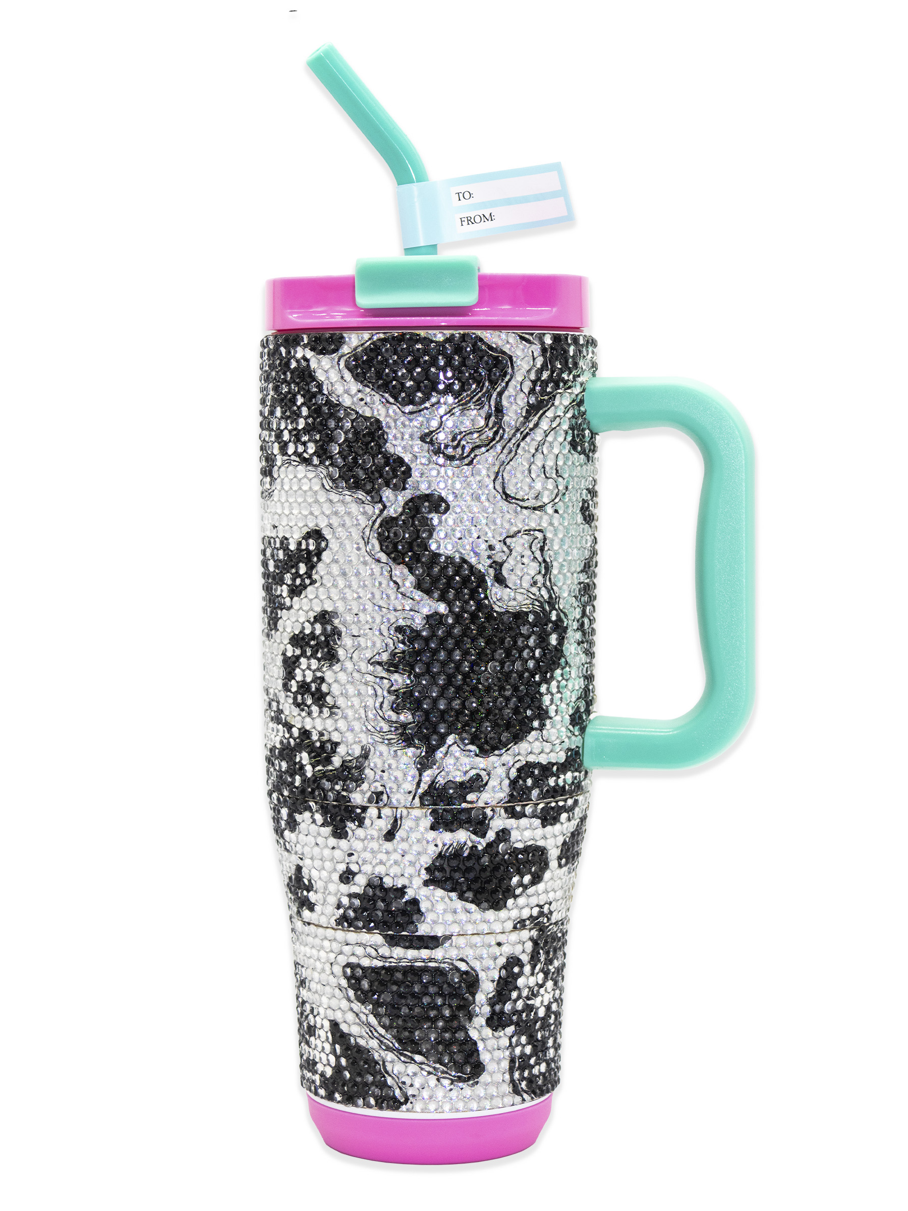 0225-TUMBLER40-RHNCLR-COW 0225-TUMBLER40-RHNCLR-COW