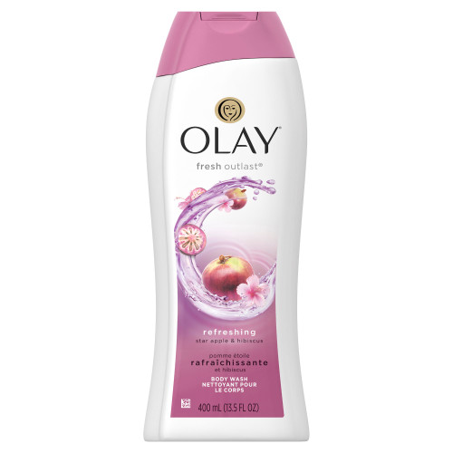Olay Fresh Outlast Star Apple &amp; Hibiscus Body Wash,13.5 fl oz