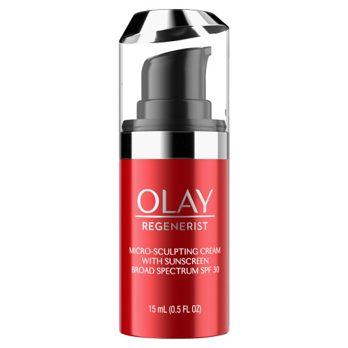 Olay Regenerist Micro-Sculpting Cream Face Moisturizer with SPF 30, Trial Size 0.5 oz