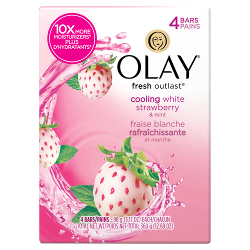 Fresh Outlast Cooling White Strawberry & Mint Beauty Bar  4 count