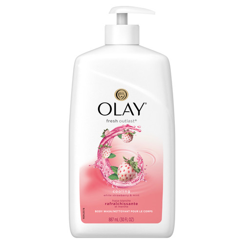 Fresh Outlast | Body Wash | Cooling White Strawberry & Mint 30 oz pump