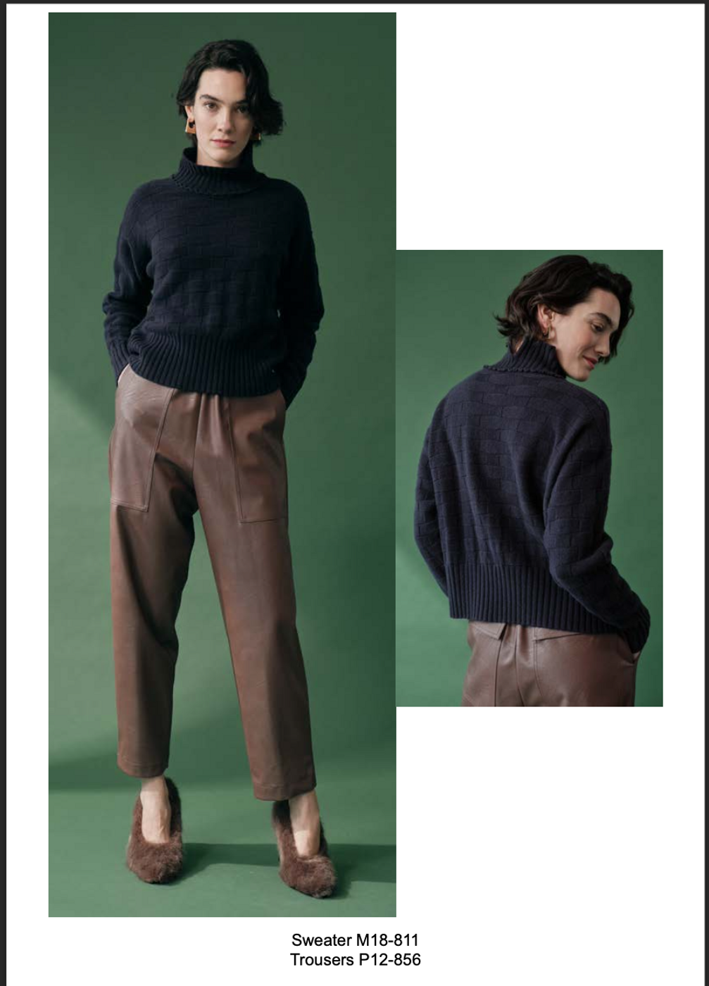 SWEATER TURTLE NECK modelo FI25-M18-811 de la marca FLOOR color NOTTE
