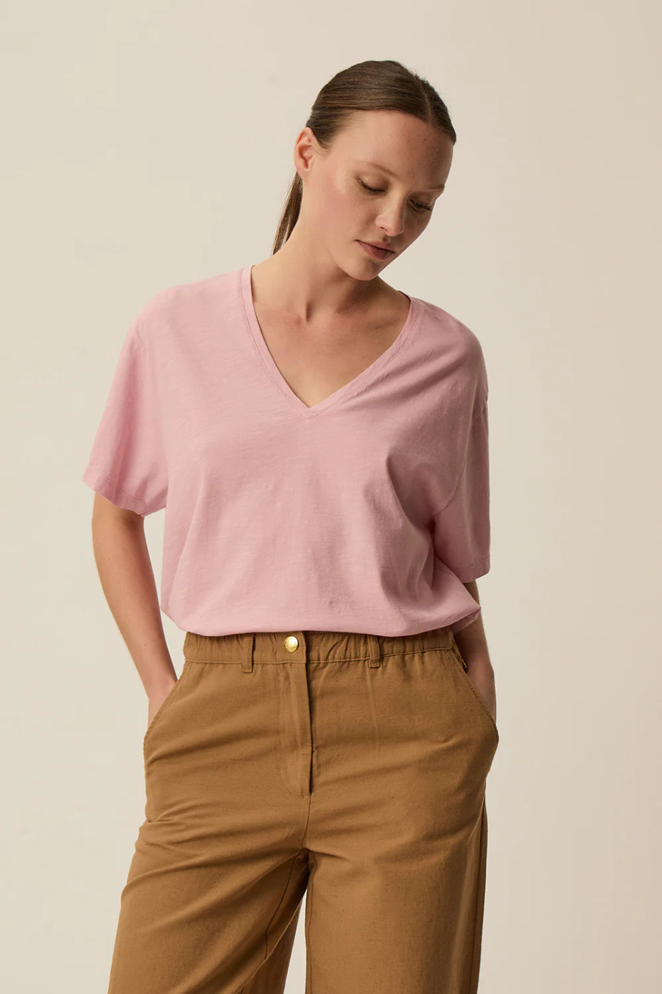 Tee-shirt modelo ZAE-R de la marca Des Petits Hauts color ROSE