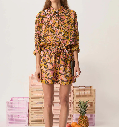 Chemise modelo SOLINE de la marca Des Petits Hauts color WASABI