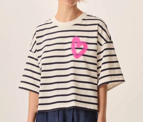 Sweat modelo FIONNA de la marca Des Petits Hauts color COEUR GUM