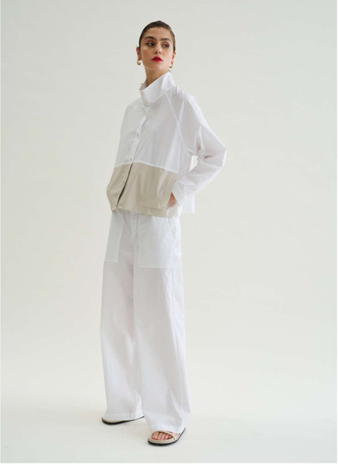 JACKET BICOLOUR modelo FE26-C22-939 de la marca FLOOR color GESSO