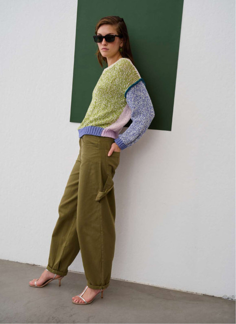 TROUSERS DRILL FABRIC CARGO STYLE modelo FE26-P20-958 de la marca FLOOR color MILITARE
