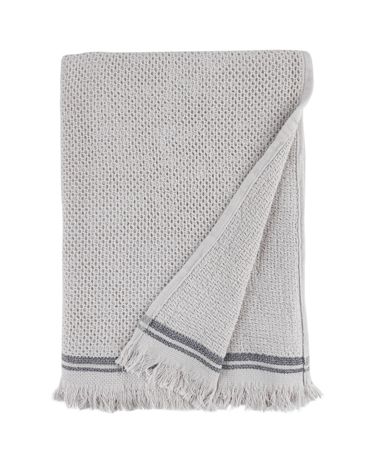 Parga Hand Towel in Stone Gray