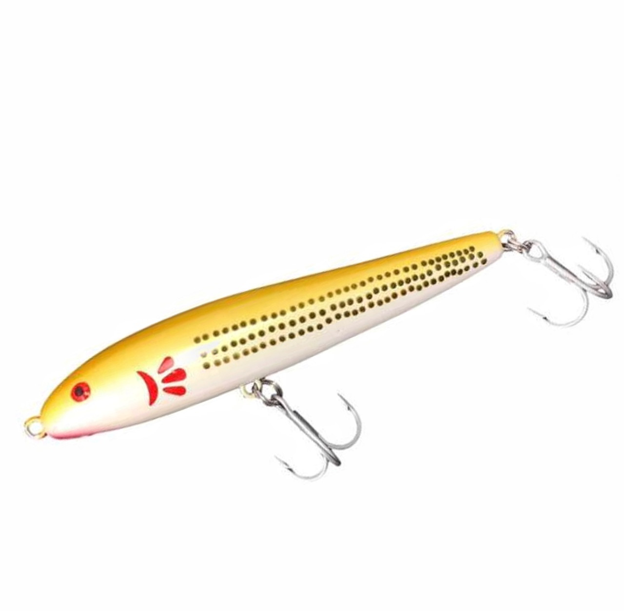 Rebel Lures Jumpin' Minnow Topwater Fishing Lure, Moon Spot, 4.5-Inch