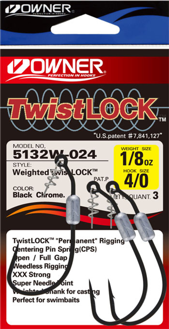 Owner 5132W-034 Weighted Twistlock - 4/0 - 3/16oz