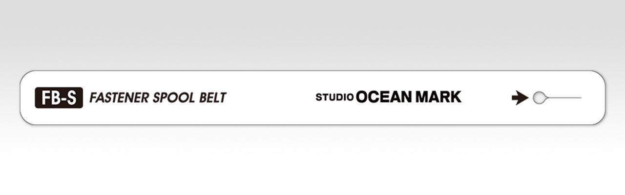 Studio Ocean Mark Fastener Spool Belt Size:M #Blue