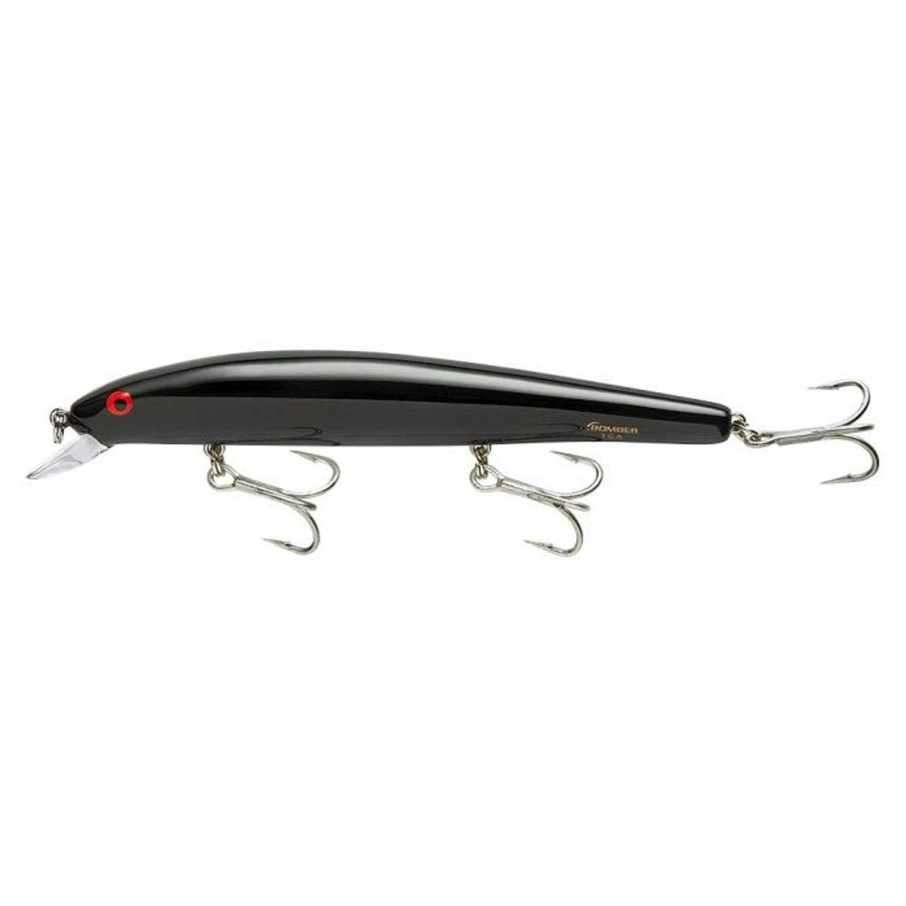 Vintage 6½in. Bomber Long A Lure, Black Silverflash - MUSKIE - BASS  Fresh-water