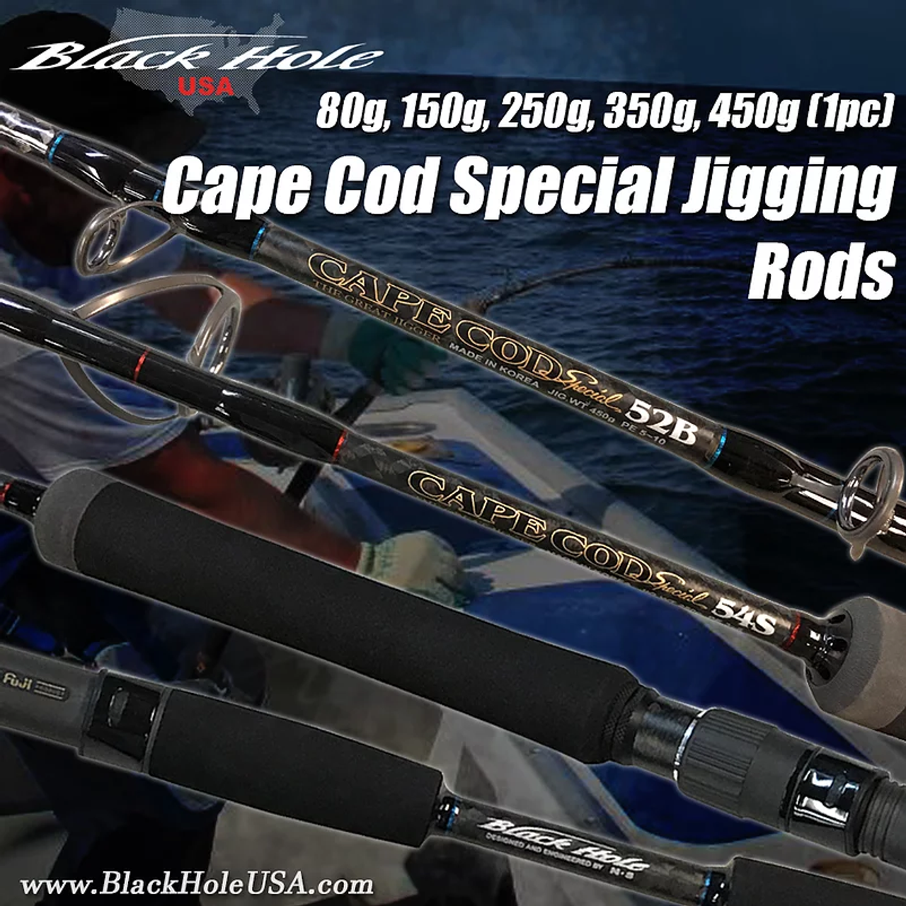 Black Hole Cape Cod Special Spinning Jigging Rods