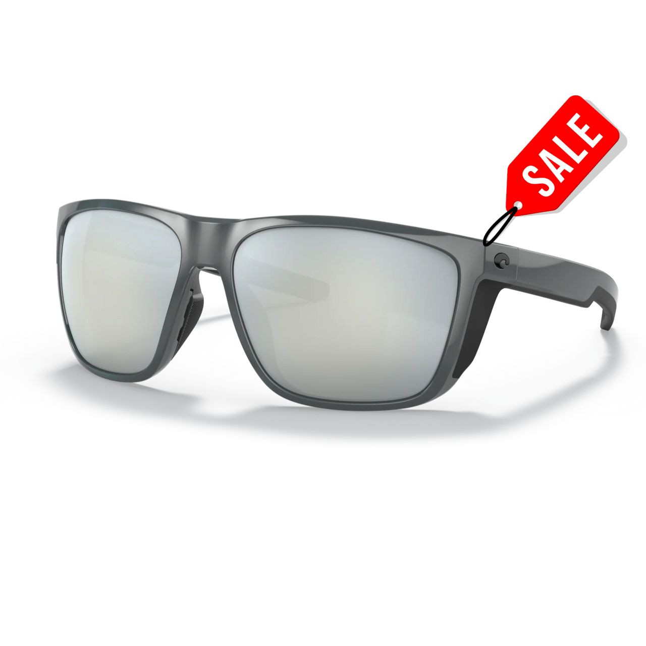 Costa Men's Ferg XL Shiny Gray Frame w/ Gray Silver Lens 580G