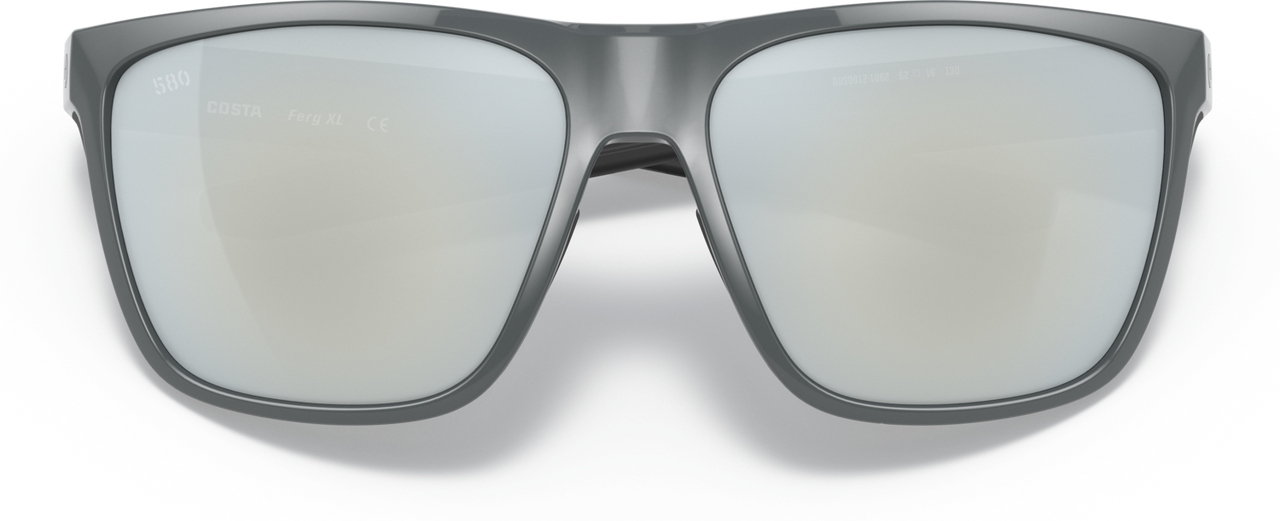 Costa Men's Ferg XL Shiny Gray Frame w/ Gray Silver Lens 580G