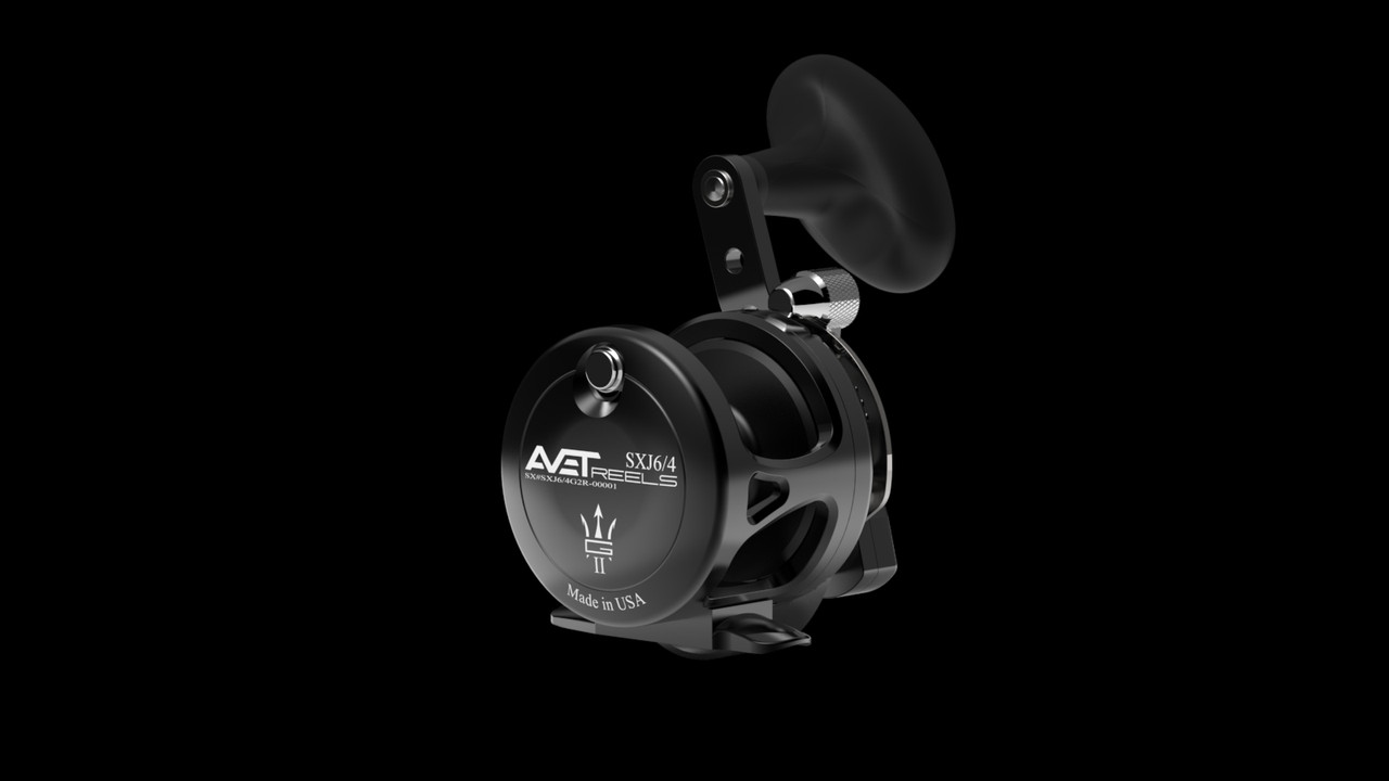 Avet SXJ G2 Two Speed 6 4 Lever Drag Conventional Reel w Glide Plate