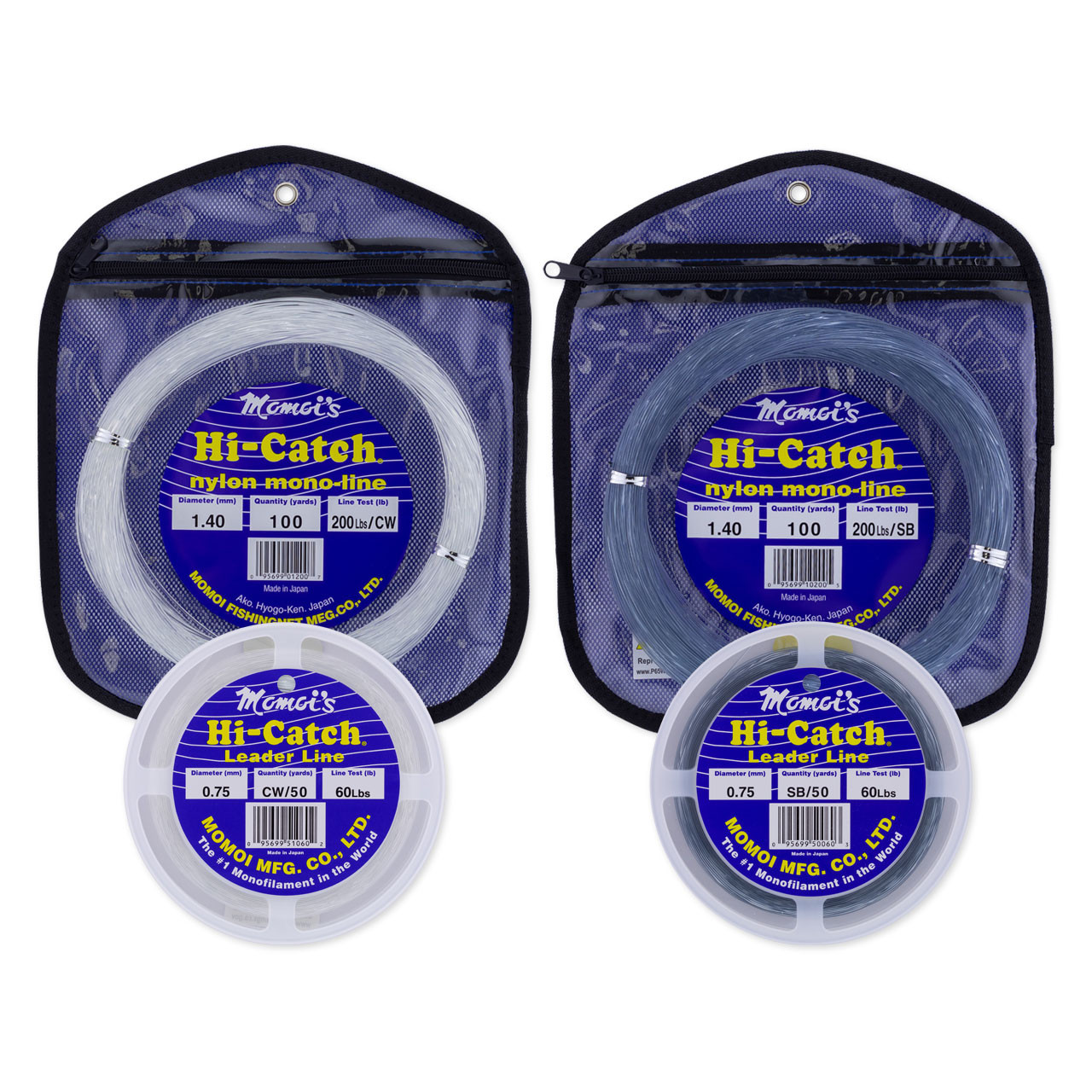 2セット Momoi Hi-Catch Monofilament Line-1/4# Spool-Pick Color