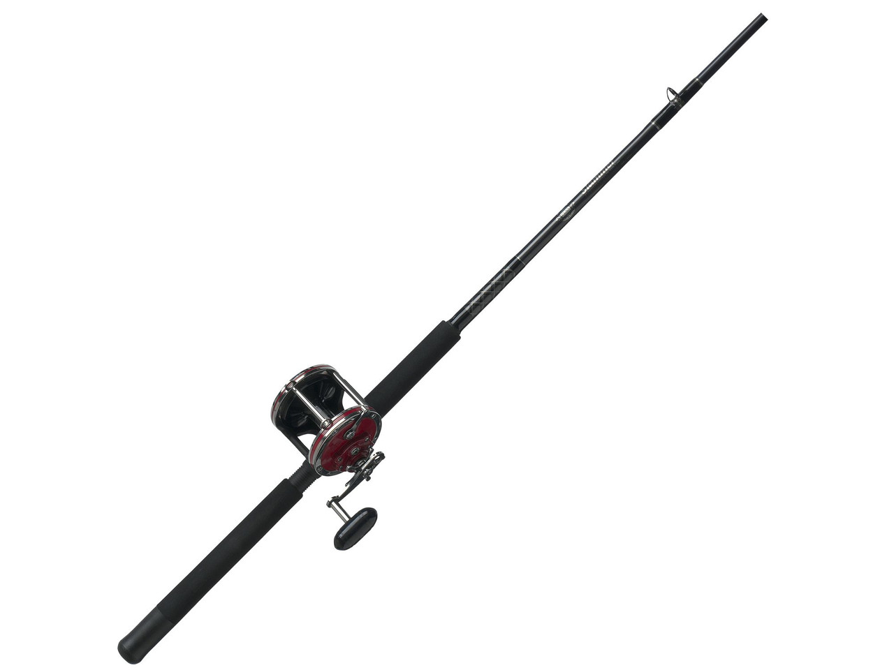 Penn Warfare Level Wind Conventional Reel and Fishing Rod Combo, Black, 6'6