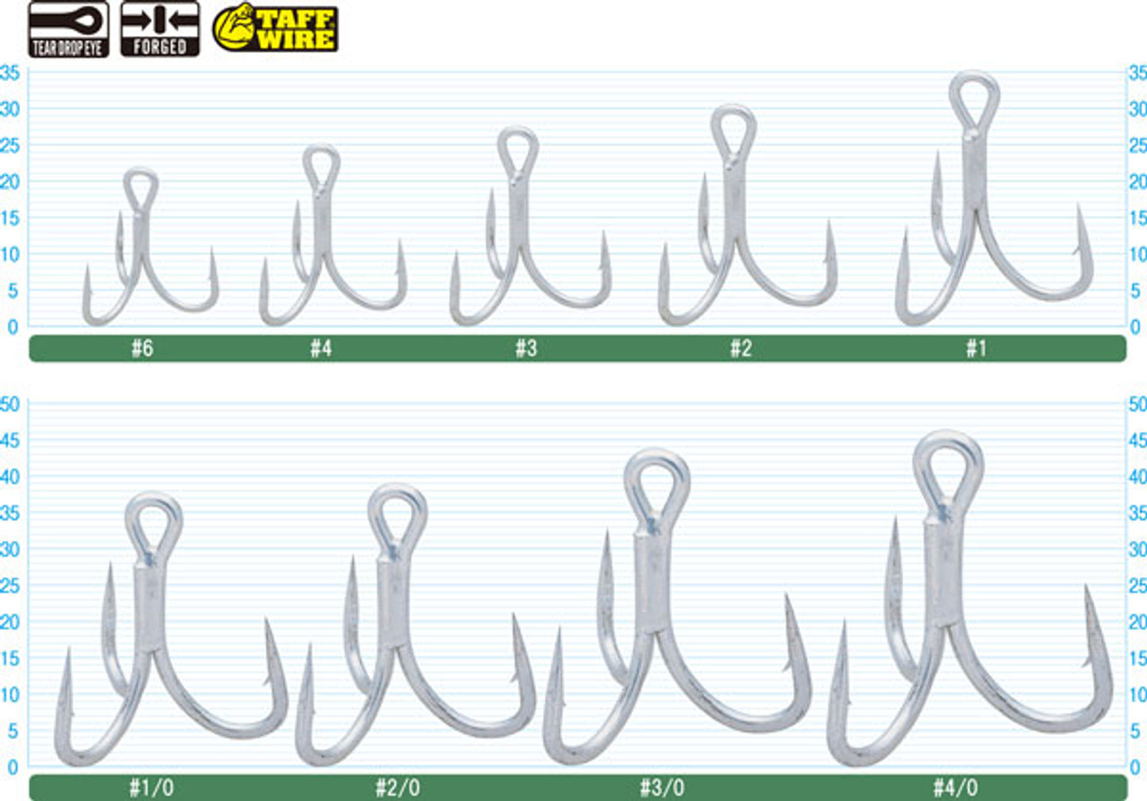 Owner STX-38ZN Stinger Treble Hooks (Size: 10, Qty: 8pcs) [MSOSTX