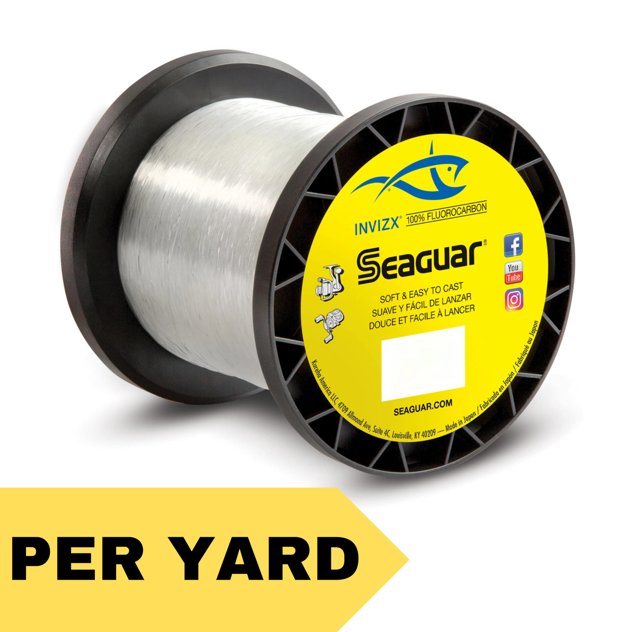 Basse Visibilité : Ligne Seaguar INVZ 100% Fluorocarbone – 8 Lb / 200 Yd