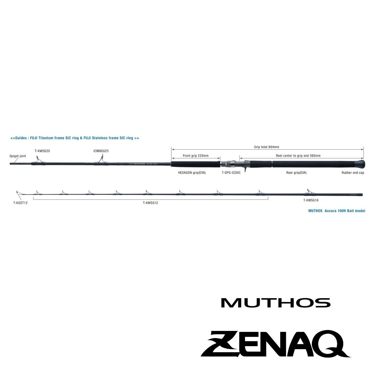 ZENAQ Muthos Accura 100H Baitcasting Rod