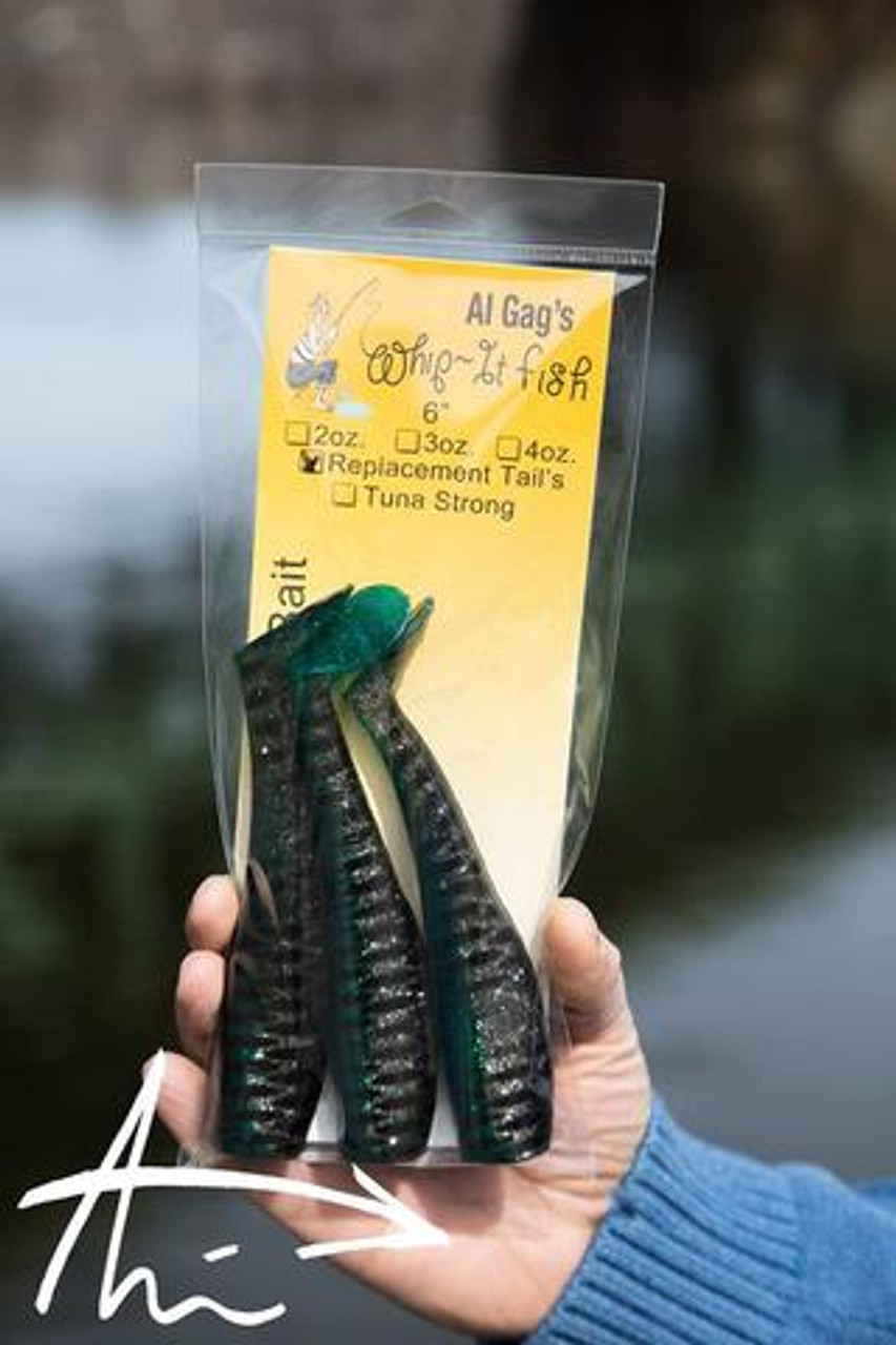  Al Gag's Lures Whip-It Fish- 4 Replacement Tails- Wonder Bread  : Sports & Outdoors