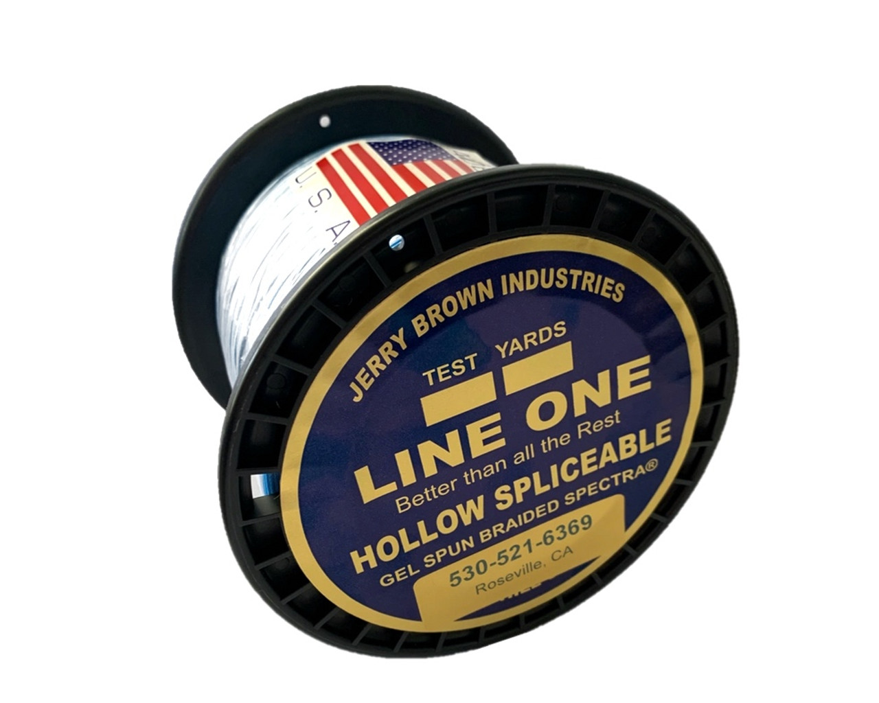 Jerry Brown Line One Hollow Core Spectra Braid 300yds 130lb Blue