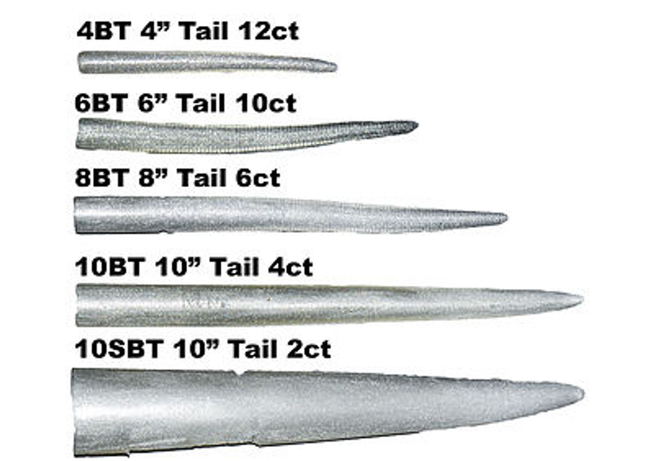 RonZ Lures Replacement Tails 8 6ct White Pearl