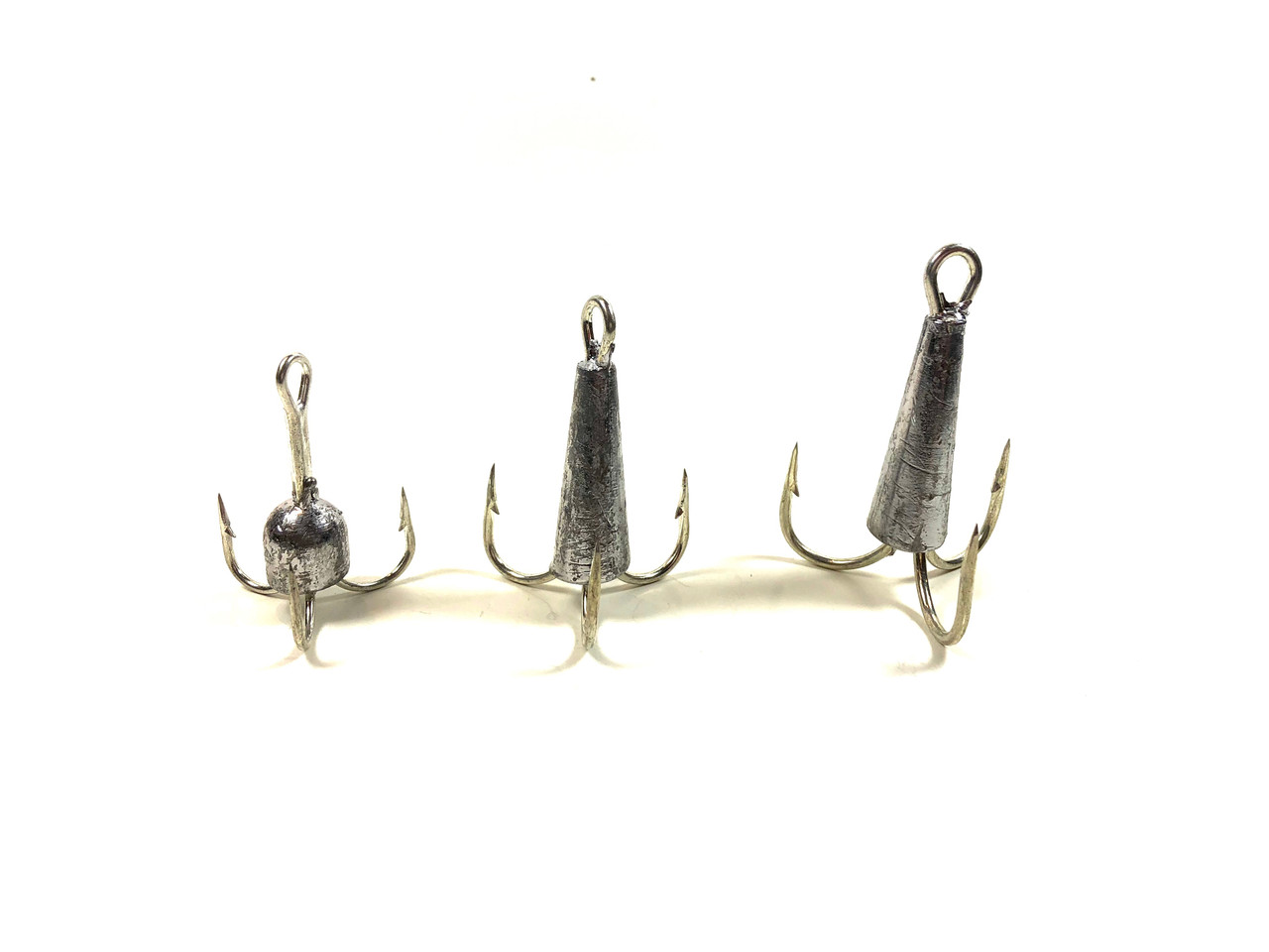 1pc Weighted 10/0 stainless steel big game treble hook bunker snag